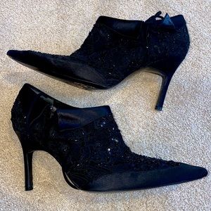 Badgley Mischka Black Crystal Heels
